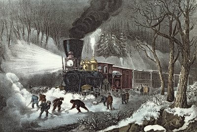 American Railroad Scene, 1871 by N. and Ives, J.M. Currier